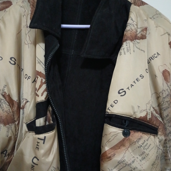 Vintage Serge Platini Milan Italy black Suede jacket Men's XXlarge - Picture 12 of 14